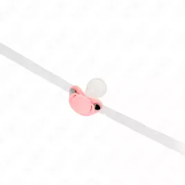 KINK - BAVAGLIO A FORMA DI CIUCCIO ROSA 5.5 x 4 CM REGOLABILE 43-60 CM