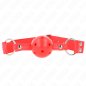 KINK - COMPLETE RED HOLLOW HARD BALL GAG 62 x 2 CM