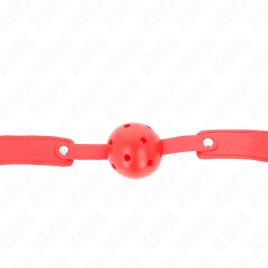 KINK - RED BREATHABLE BALL 4.5 CM GAG 65 x 2.5 CM