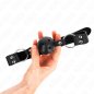 KINK - BÂTON RESPIRANT 4 CM AVEC DOUBLE RIVET MODÈLE 1 NOIR 62,5 x 2,5 CM RÉGLABLE 42-58 CM