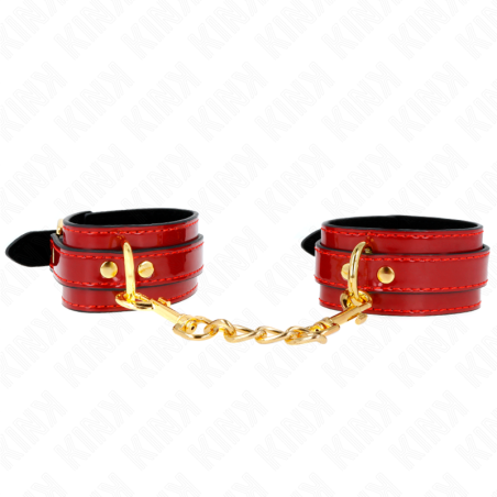 KINK - POLSINI JOANNA ANGEL ROSSO REGOLABILE CON CATENA ORO 16.5-26 CM X 4 CM