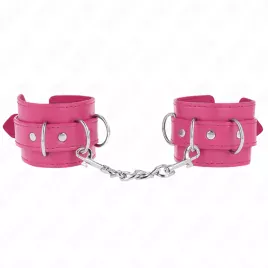 KINK - 3 D-RING HANDGELENKFESSELN VERSTELLBAR ROSA 17,5-25 CM X 6 CM
