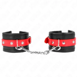 KINK - APPUI-POIGNETS NOIR AVEC CEINTURE ROUGE AJUSTABLE 17-28 CM X 6 CM