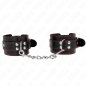 KINK - APPUI-POIGNETS NOIR AVEC DOUBLURE ROUGE RÉGLABLE 20-28 CM X 5,5 CM