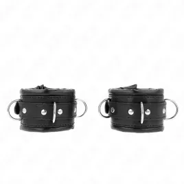 KINK - SCHWERE HANDGELENKSFESSELN MIT SCHWARZEM PELZFUTTER, VERSTELLBAR 20-30 CM X 6 CM