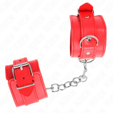 KINK - APPAREILS-POIGNETS SIMPLES ROUGE AJUSTABLES 20-23 CM X 5,5 CM