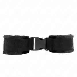KINK - NYLON BIND-HANDFESSELN MIT KLETTVERSCHLUSS ROT-SCHWARZ MODELL 1 VERSTELLBAR 25-35 CM X 6 CM