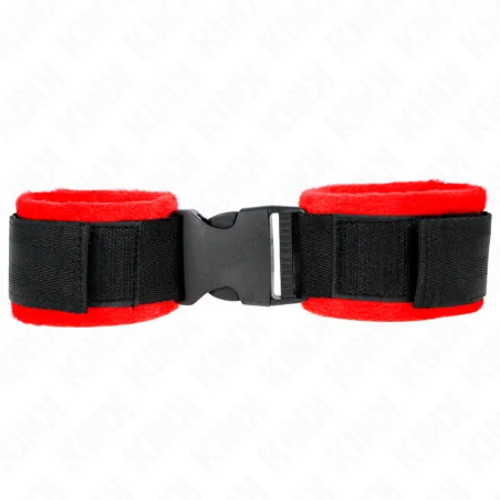 KINK - NYLON BIND HOOKLOOP WRIST RESTRAINTS BLACK MODEL 1 AJDUSTABLE 25-35 CM X 6 CM