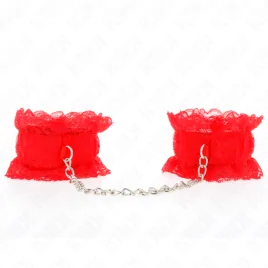 KINK - ELASTISCHE HANDGELENKSFESSELN AUS SPITZE ROT