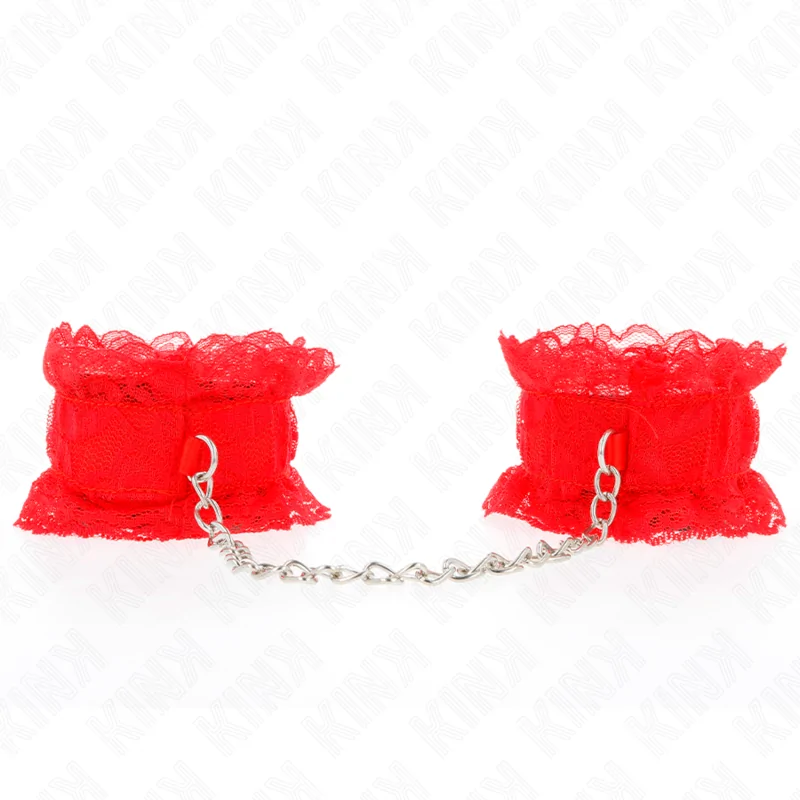 KINK - LACE ELASTIC WRIST RESTRAINTS RED