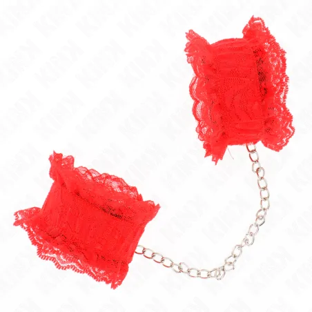 KINK - CINTURINO DA POLSO ELASTICO IN PIZZO ROSSO
