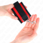 KINK - NYLON BIND HOOKLOOP WRIST RESTRAINTS RED-BLACK MODEL 2 ADJUSTABLE 18-35 CM X 6 CM