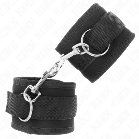 KINK - TENUTA DA POLSO IN NYLON HOOKLOOP NERA MODELLO 2 REGOLABILE 18-35 CM X 6 CM