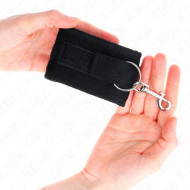 KINK - TENUTA DA POLSO IN NYLON HOOKLOOP NERA MODELLO 2 REGOLABILE 18-35 CM X 6 CM