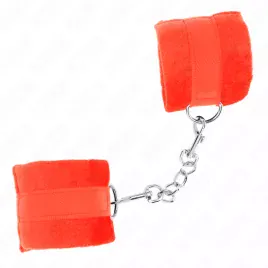 KINK - BEGINNER PELZHANDMANSCHETTEN ROT 30 X 7 CM