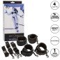 CALEXOTICS - NOCTURNAL CEINTURE DE LIT RÉGLABLE EN CUIR NOIR CALEXOTICS - NOCTURNAL CEINTURE DE LIT RÉGLABLE EN CUIR NOIR