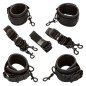 CALEXOTICS - NOCTURNAL CEINTURE DE LIT RÉGLABLE EN CUIR NOIR CALEXOTICS - NOCTURNAL CEINTURE DE LIT RÉGLABLE EN CUIR NOIR