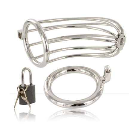 METAL HARD - BIRD CHASTITY RING CAGE