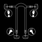 FETISH SUBMISSIVE - POSITION MAÎTRE AVEC 4 MENOTTES DOUBLÉES DE NOPRÈNE