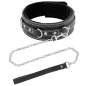 DARKNESS - COLLANA IN PELLE DI ALTA QUALITÀ CON GUINZAGLIO DARKNESS - COLLANA IN PELLE DI ALTA QUALITÀ CON GUINZAGLIO