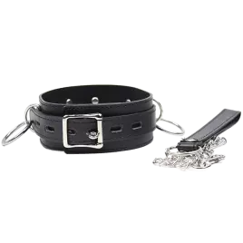 OHMAMA FETISH - COLLIER DE SOUMISSION AVEC 3 ANNEAUX
