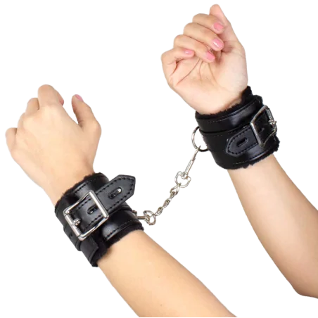 SECRETPLAY - BLACK BONDAGE HANDCUFFS BDSM COLLECTION