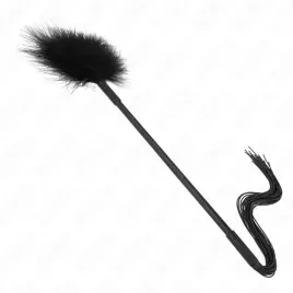 KINK - Fouet en silicone avec plumes pour chatouiller 47 cm