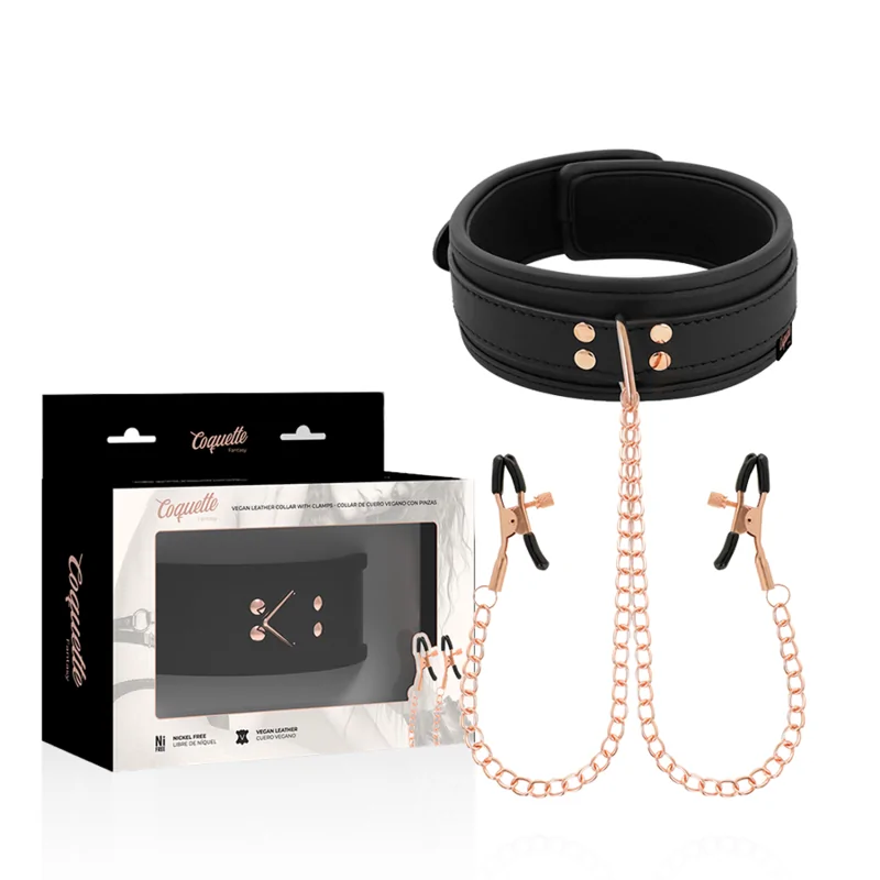 COQUETTE CHIC DESIRE - COLLANA CON PINZA PER CAPEZZOLI FANTASIA CON FODERA IN NEOPRENE COQUETTE CHIC DESIRE - COLLANA CON PINZA PER CAPEZZOLI FANTASIA CON FODERA IN NEOPRENE