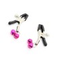 OHMAMA FETISH - NIPPLE CLAMPS WITH PINK BELL OHMAMA FETISH - NIPPLE CLAMPS WITH PINK BELL