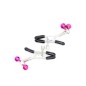 OHMAMA FETISH - NIPPLE CLAMPS WITH PINK BELL OHMAMA FETISH - NIPPLE CLAMPS WITH PINK BELL