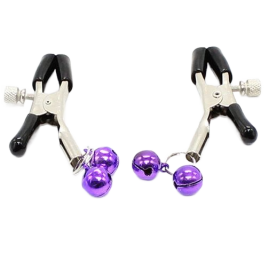 OHMAMA FETISH - NIPPLE Clamps WITH LILAC BELL