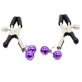 OHMAMA FETISH - Pinces à tétons AVEC CLOCHE LILAS
