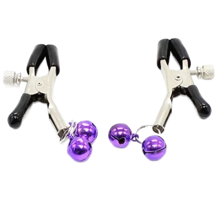 OHMAMA FETISH - NIPPLE Clamps WITH LILAC BELL