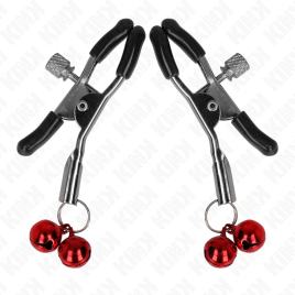 KINK - MORSETTO PER CAPEZZOLI DOPPIA CAMPANA ROSSO 6 CM
