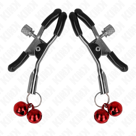 KINK - MORSETTO PER CAPEZZOLI DOPPIA CAMPANA ROSSO 6 CM