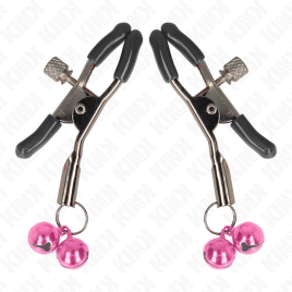 KINK - MORSETTO PER CAPEZZOLI DOPPIA CAMPANA ROSA 6 CM