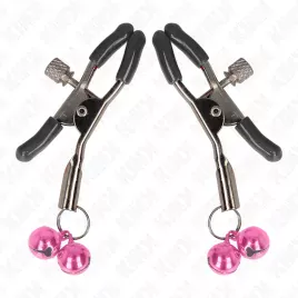 KINK - MORSETTO PER CAPEZZOLI DOPPIA CAMPANA ROSA 6 CM