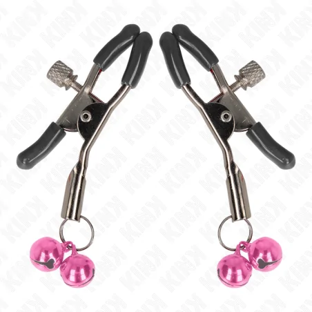 KINK - MORSETTO PER CAPEZZOLI DOPPIA CAMPANA ROSA 6 CM