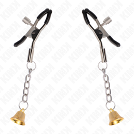 KINK - GOLD BELL PENDANT NIPPLE CLAMPS 6 CM