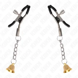 KINK - GOLD BELL PENDANT NIPPLE CLAMPS 6 CM