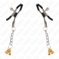 KINK - PINCES À TÉLÉMON PENDENTIF CLOCHE OR 6 CM