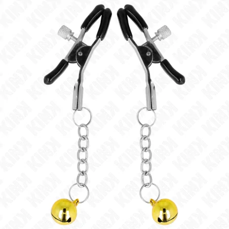 KINK - PINCES À METON PENDENTIF JINGLE BELL OR 6 CM
