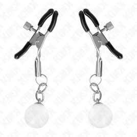 KINK - GLASPERLEN-NIPPELKLAMMERN SILBER 6 CM