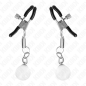 KINK - GLASPERLEN-NIPPELKLAMMERN SILBER 6 CM