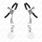 KINK - PINCES À METON BILLES DE VERRE ARGENT 6 CM