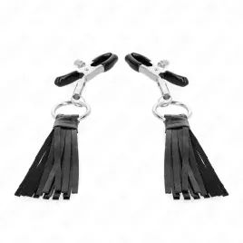 KINK - KUNSTLEDER QUASTEN NIPPELKLEMMEN 6 CM