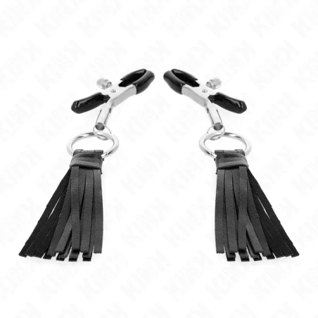 KINK - KUNSTLEDER QUASTEN NIPPELKLEMMEN 6 CM