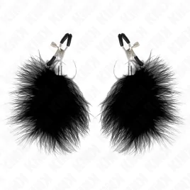 KINK - PINCE À METON PLUME NOIR 7 CM