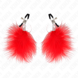 KINK - FEATHER NIPPLE CLAMP RED 7 CM