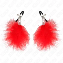 KINK - FEATHER NIPPLE CLAMP RED 7 CM